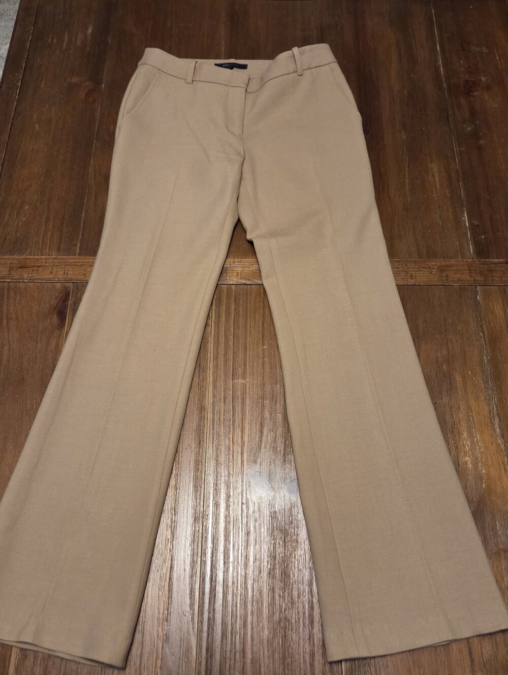 BCBGMAXAZRIA Women's Flare Dress Pants Size 4 Camel Beige Tailored Trouser
